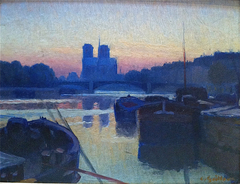 Notre-Dame at Dusk by Charles Guilloux