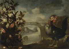 Paisaje con un gallo by Félix Lorente