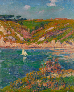 Paysage de Doëlan à la voile blanche by Henry Moret