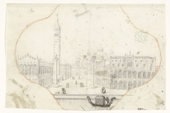 Piazza San Marco in Venetië by Moses ter Borch