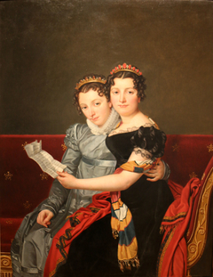 Portrait à mi-corps des princesses Zénaïde et Charlotte Bonaparte by Jacques-Louis David