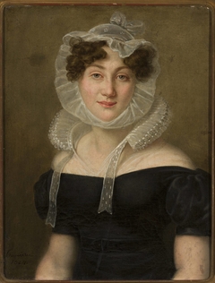 Portrait of a lady in a cap by Karl Gottlieb Schweikart