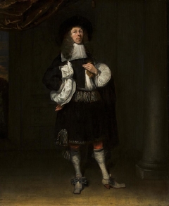 Portrait of a Man, at full length by Caspar Netscher