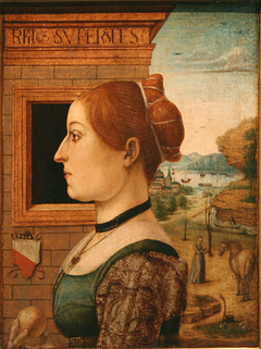 Portrait of a Woman, possibly Ginevra d'Antonio Lupari Gozzadini by Attributed to the Maestro delle Storie del Pane