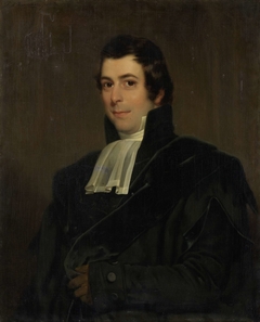 Portrait of Gijsbertus Johannes Rooyens, Professor of Theology and Church History in Amsterdam by Jan Adam Kruseman