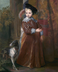 Portrait of Prince Willem II of Orange as a Young Boy, with a Dog by Anthony van Dyck