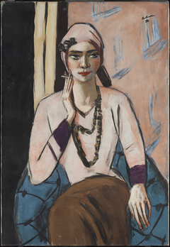 Quappi in a Pink Jumper by Max Beckmann