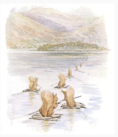 Rafting to the Island by Beatrix Potter