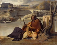 Resting on the Banks of the Tiber by Paul Delaroche