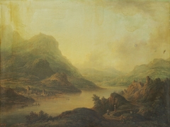 River Landscape by Christian Georg Schütz