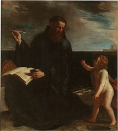 Saint Augustine meditating on the Trinity by Guercino