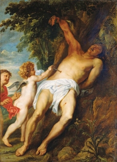 Saint Sebastian Tended by Angels by Anthony van Dyck