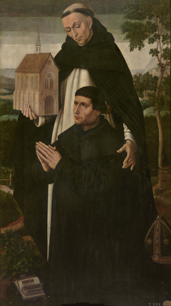 Santo Tomás y un donante by Ambrosius Benson