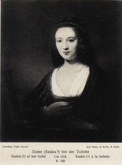 Saskia before a mirror by Rembrandt