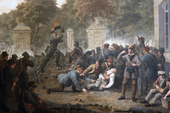 Scene of the Belgian Revolution by Constantinus Fidelio Coene