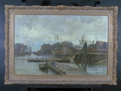 Scheepswerf aan de Zalmhaven te Rotterdam by Willem Adrianus Fabri