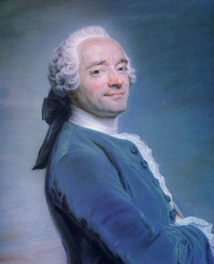 Self-portrait with frill, circa 1750 by Maurice Quentin de La Tour