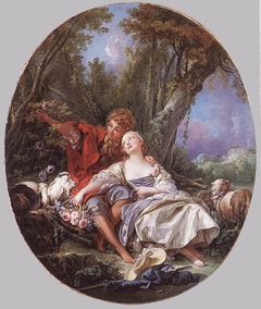 Shepherd and Shepherdess Reposing by François Boucher