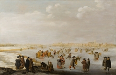 Skating on the Ice near Kampen by Barent Avercamp