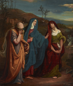 Sketch to the Painting "Three Marys Walking to Christ's Tomb " by Józef Simmler