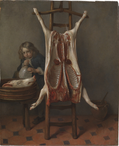 Slaughtered Pig by Caspar Netscher