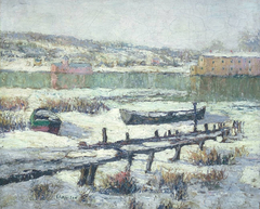 Snowbound Boats by Ernest Lawson