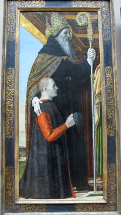 St. Augustine and a Kneeling Donor by Ambrogio Bergognone