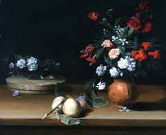 Still Life of Flowers and Fruit by Jean-Michel Picart