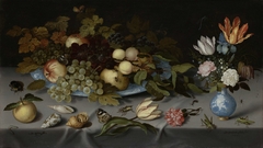 Still Life with Fruit and Flowers by Balthasar van der Ast