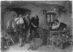 Streitende Bauern by Hugo Kauffmann