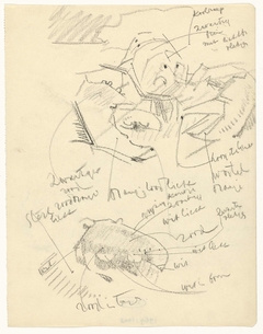 Studies van een kreeft, met kleurnotities by Gerrit Willem Dijsselhof