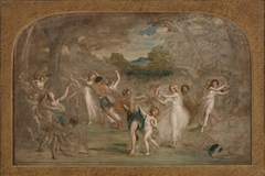 Study for "Una and the Wood Nymphs" by William Edward Frost