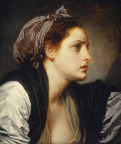 Study Head of a Woman by Jean-Baptiste Greuze