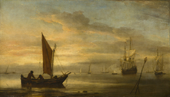 Sunset at Sea by Willem van de Velde the Younger