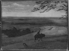 Taunuslandschaft mit Reiter by Hans Thoma