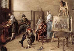 The Artist's Studio by Jan Miense Molenaer