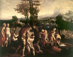 The Baptism of Christ in the Jordan by Jan van Scorel