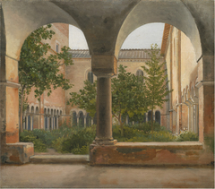 The Cloisters of San Lorenzo fuori le mura in Rome by Christoffer Wilhelm Eckersberg