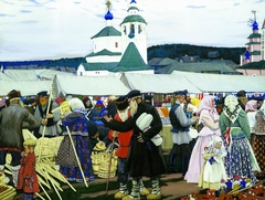 The Fair by Boris Kustodiev