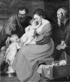 The holy family by Jan van den Hoecke