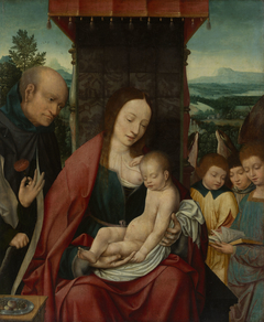 The Holy Family with Angels by Anonymous