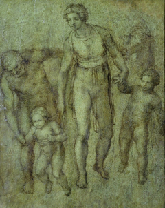 The Holy Family with St John the Baptist by Michelangelo