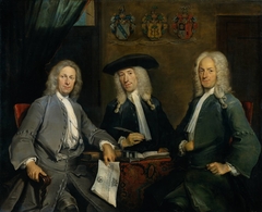 Three directors of the Amsterdam Surgeon's guild by Cornelis Troost