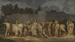 Triumphzug Alexanders des Großen: Zug der Opferstiere (Folge 10/12) by Gerard de Lairesse