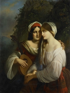 Twee vrouwen in Italiaanse dracht by Moritz Calisch