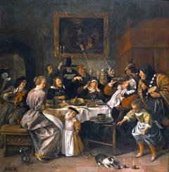 Twelfth Night Feast by Jan Steen