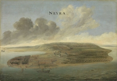 Two Views of Dutch East India Company Trading Posts: Lawec in Cambodia and Banda in the Southern Moluccas by Unknown Artist