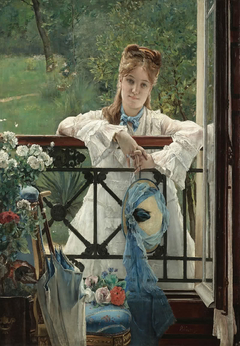 Un Bleuet (Blue Ribbon) by Alfred Stevens