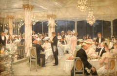 Un soir de grand prix au pavillon d'Armenonville by Henri Gervex