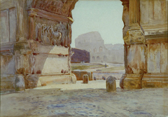 Under the Arch of Titus, Rome by Edward Noel Barraud